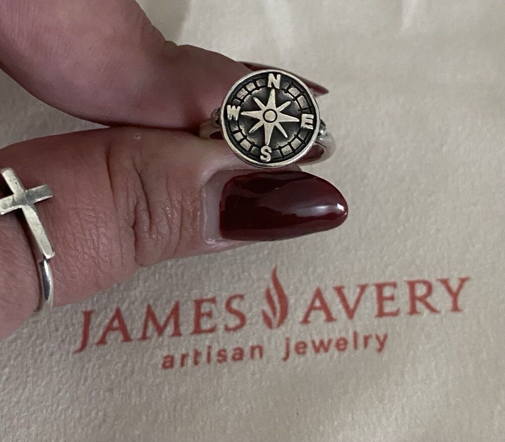 James Avery Retired "Life's Journey" Compass Ring Size 4.5